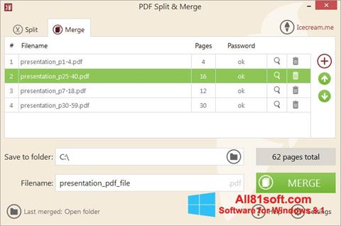 Skærmbillede PDF Split and Merge Windows 8.1