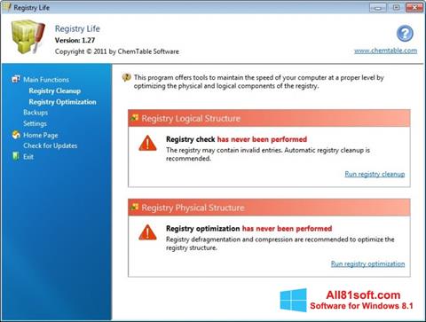 Skærmbillede Registry Life Windows 8.1