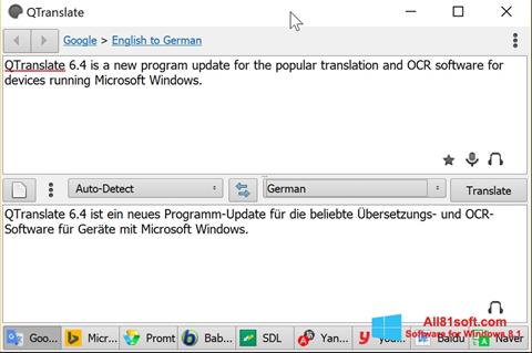 Skærmbillede QTranslate Windows 8.1