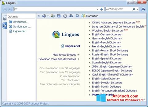 Skærmbillede Lingoes Windows 8.1