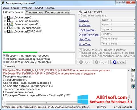Skærmbillede AVZ Windows 8.1