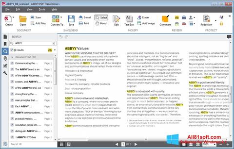 Skærmbillede ABBYY PDF Transformer Windows 8.1