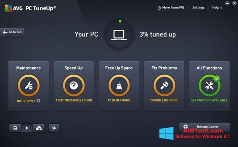 Skærmbillede AVG PC Tuneup Windows 8.1