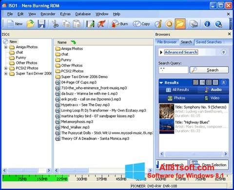 Skærmbillede Nero Burning ROM Windows 8.1