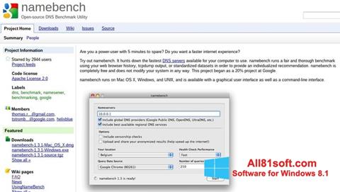Skærmbillede NameBench Windows 8.1