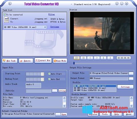 Skærmbillede Total Video Converter Windows 8.1