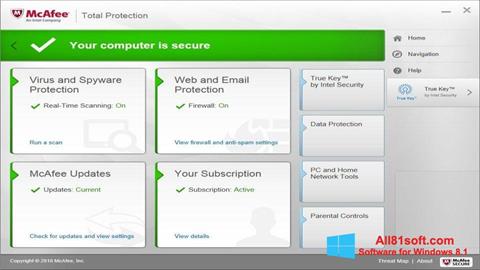 Skærmbillede McAfee Total Protection Windows 8.1
