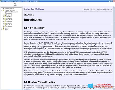 Skærmbillede Java Virtual Machine Windows 8.1