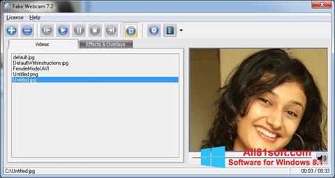 Skærmbillede Fake Webcam Windows 8.1