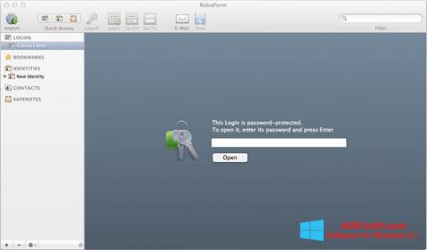 Skærmbillede RoboForm Windows 8.1