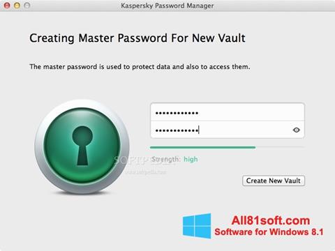 Skærmbillede Kaspersky Password Manager Windows 8.1