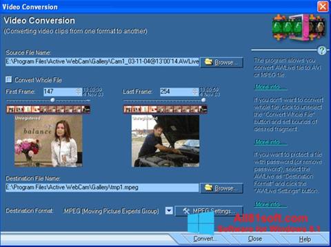 Skærmbillede Active WebCam Windows 8.1
