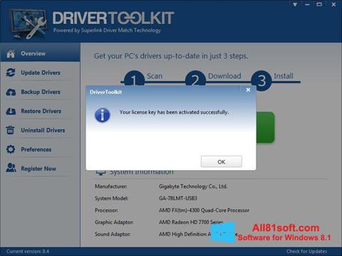 Skærmbillede Driver Toolkit Windows 8.1