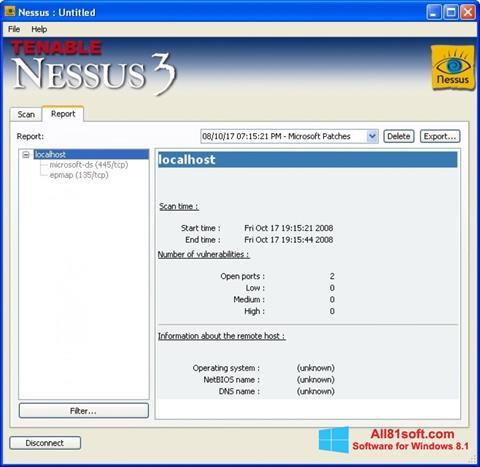 Skærmbillede Nessus Windows 8.1