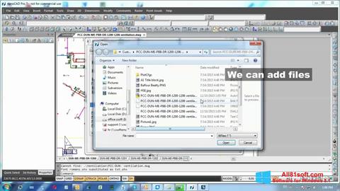 Skærmbillede nanoCAD Windows 8.1