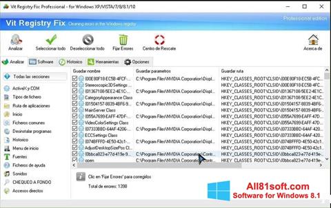 Skærmbillede Vit Registry Fix Windows 8.1