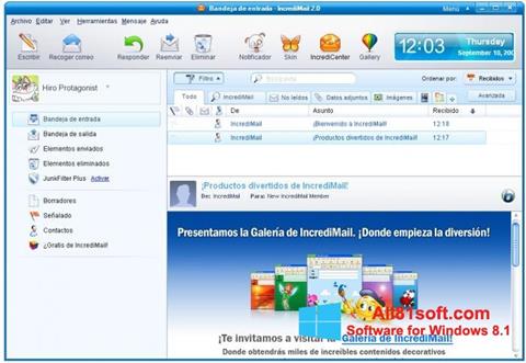 Skærmbillede IncrediMail Windows 8.1