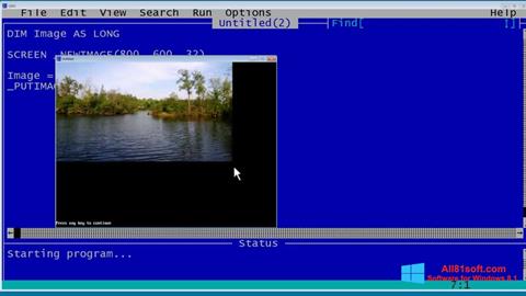 Skærmbillede QBasic Windows 8.1