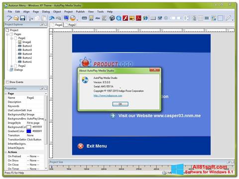 Skærmbillede AutoPlay Media Studio Windows 8.1