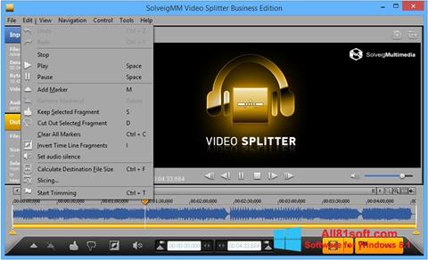 Skærmbillede SolveigMM Video Splitter Windows 8.1