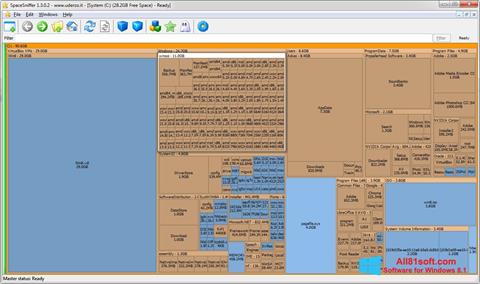 Skærmbillede SpaceSniffer Windows 8.1