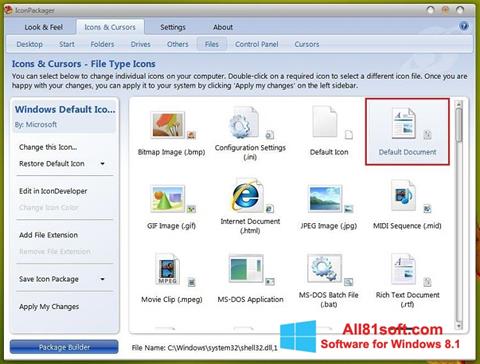 Skærmbillede IconPackager Windows 8.1