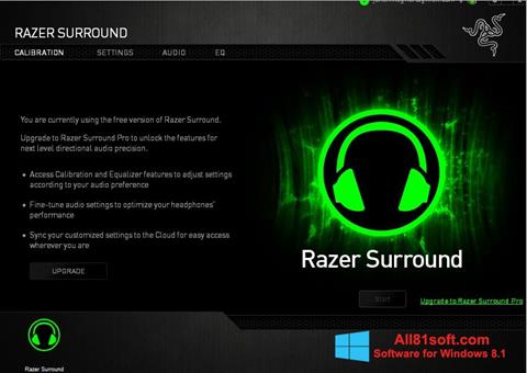 Skærmbillede Razer Surround Windows 8.1