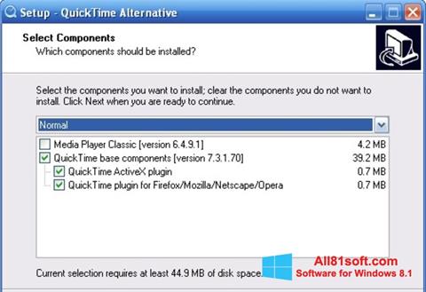 Skærmbillede QuickTime Alternative Windows 8.1