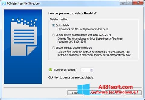 Skærmbillede File Shredder Windows 8.1