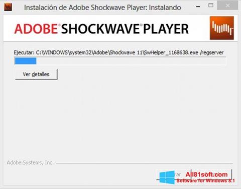 Skærmbillede Shockwave Player Windows 8.1