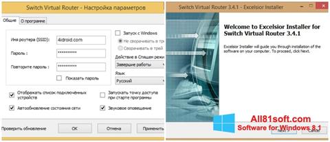 Skærmbillede Switch Virtual Router Windows 8.1