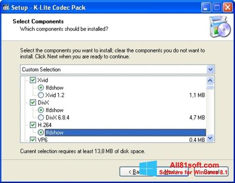 Skærmbillede K-Lite Codec Pack Windows 8.1