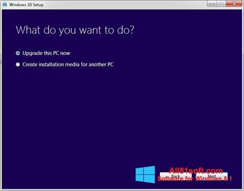 Skærmbillede Media Creation Tool Windows 8.1