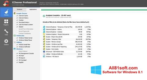 Skærmbillede CCleaner Professional Plus Windows 8.1