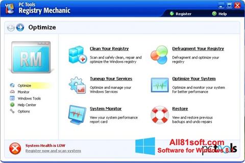 Skærmbillede Registry Mechanic Windows 8.1