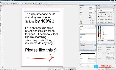 Skærmbillede Scribus Windows 8.1
