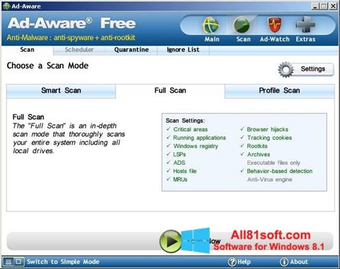 Skærmbillede Ad-Aware Free Windows 8.1