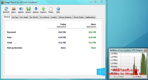 Skærmbillede NetWorx Windows 8.1