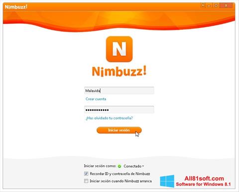 Skærmbillede Nimbuzz Windows 8.1