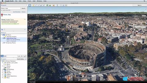 Skærmbillede Google Earth Windows 8.1