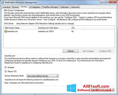 Skærmbillede Microsoft ActiveSync Windows 8.1