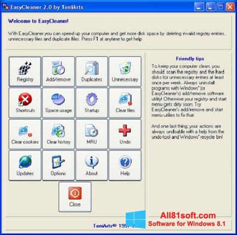 Skærmbillede EasyCleaner Windows 8.1