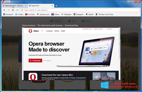 Skærmbillede Opera Developer Windows 8.1