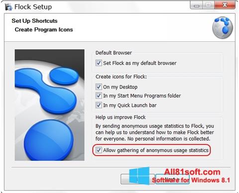 Skærmbillede Flock Windows 8.1