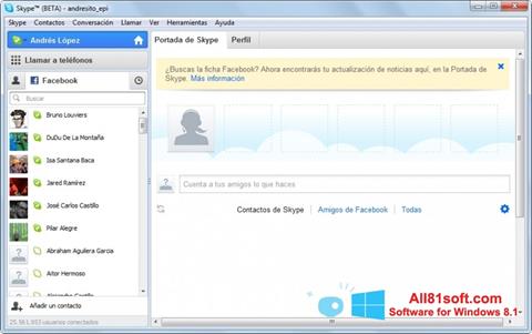 Skærmbillede Skype Beta Windows 8.1