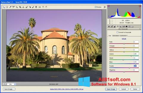 Skærmbillede Adobe Camera Raw Windows 8.1