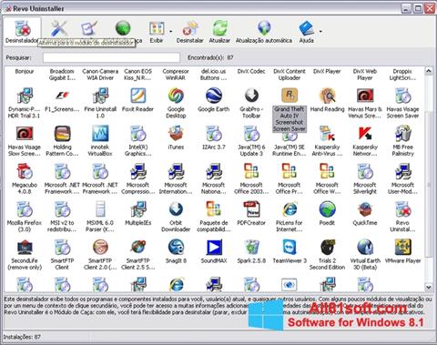Skærmbillede Revo Uninstaller Windows 8.1