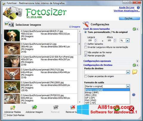 Skærmbillede Fotosizer Windows 8.1