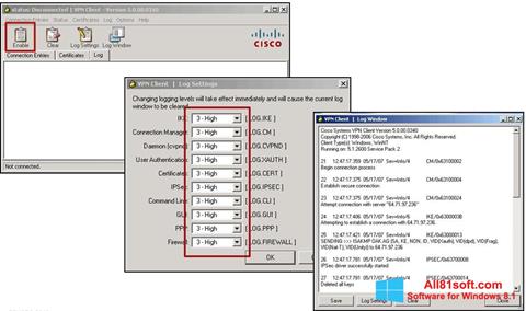 Skærmbillede Cisco VPN Client Windows 8.1