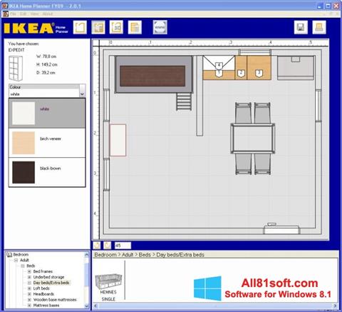 Skærmbillede IKEA Home Planner Windows 8.1